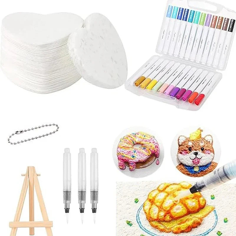 Drawing & Texture Painting Kit with Foam Paper and Markers for Arts & Crafts