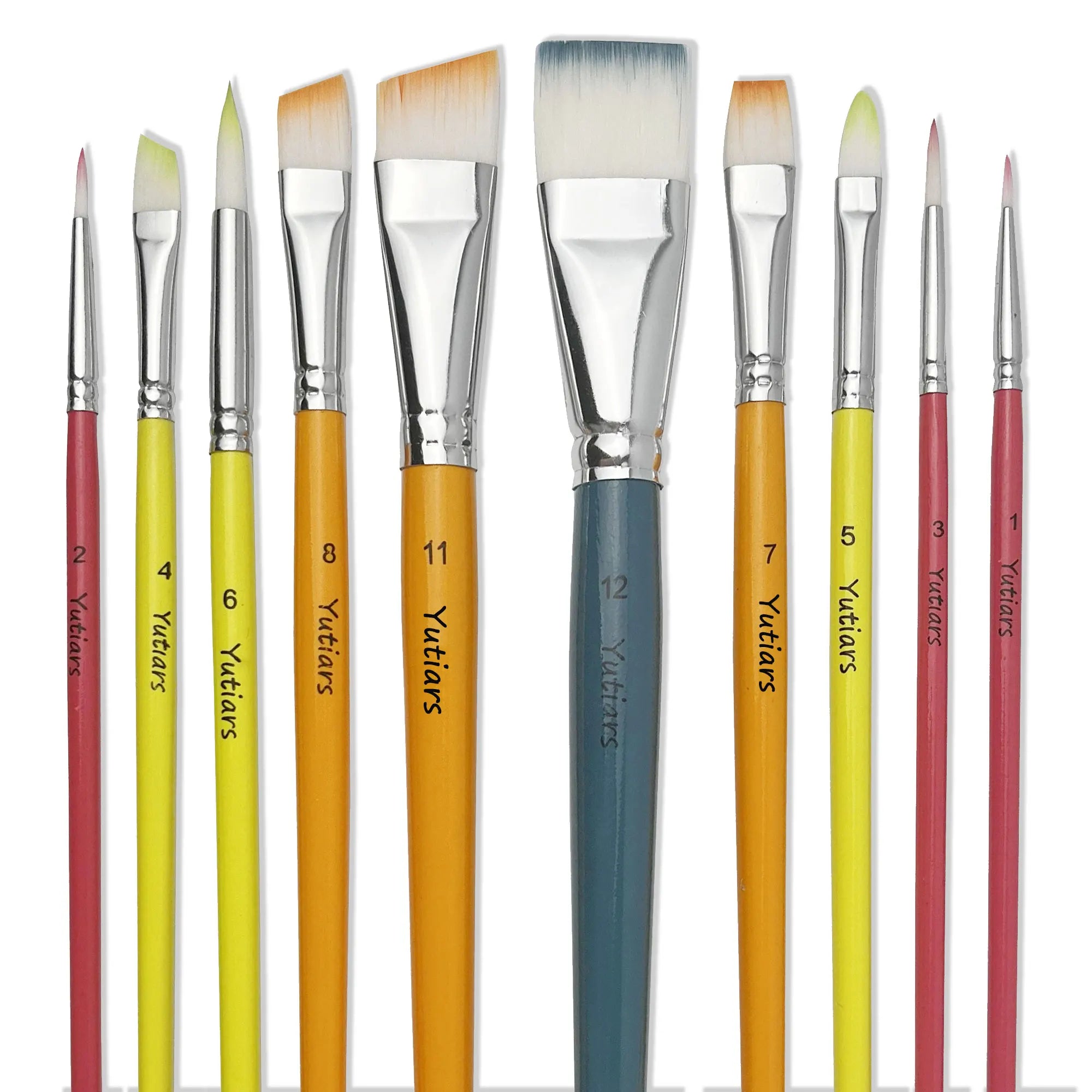 10-Piece Face Brush Set with Finger Sponges and Paint Sponges for Art & Crafting