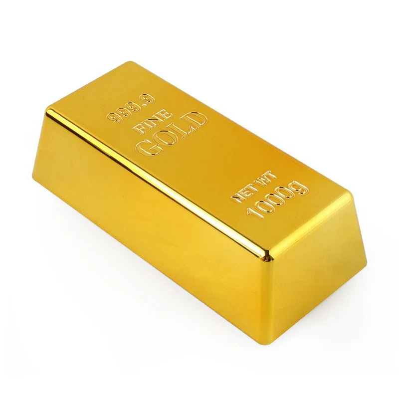 Gold Bar Paperweight Home Decor Bullion Simulation Gift