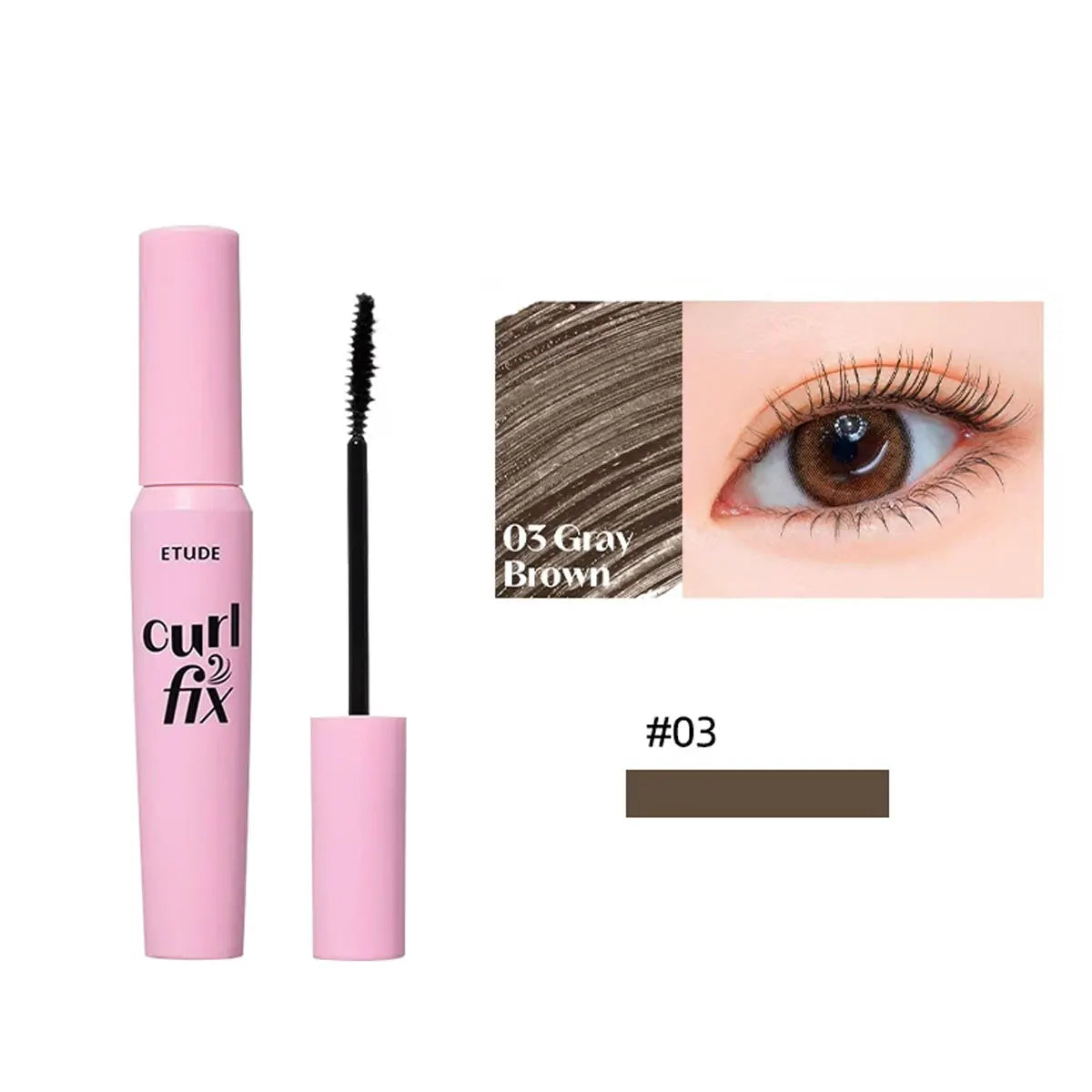 Volumizing Curl Fix Mascara - Smudge-Proof, Long-Lasting Eyelash Enhancer, Multiple Shades