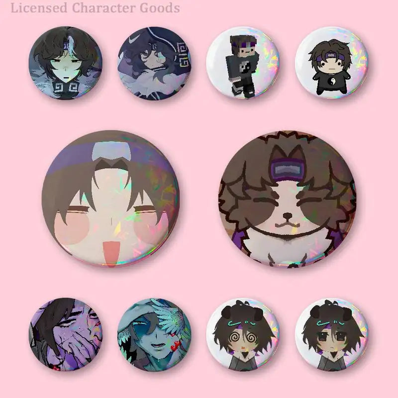 Customizable Round Badge Set for Clothing and Accessories - Wholesale Fan Goods