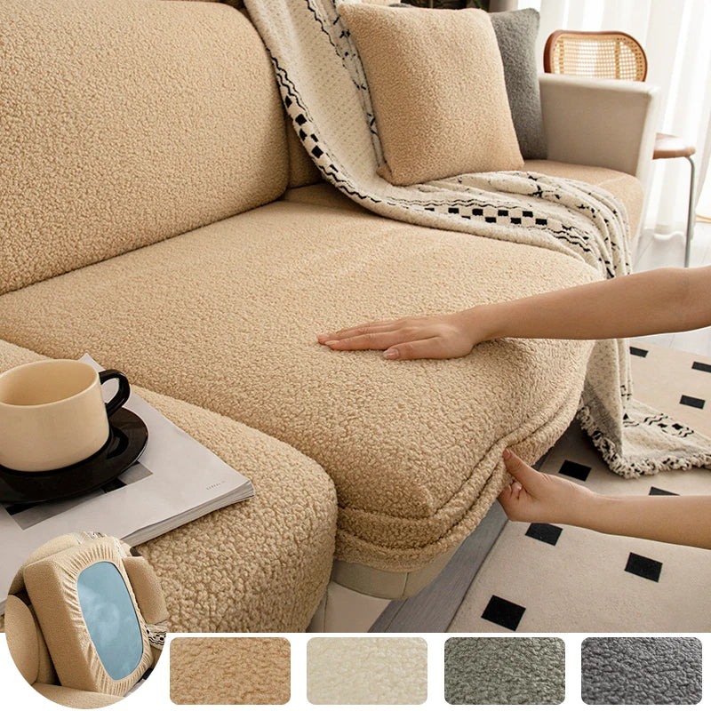 Pet Seat Cushion Cover with Ultra-Soft Teddy Fleece Fabric - Washable & Stain-Resistant