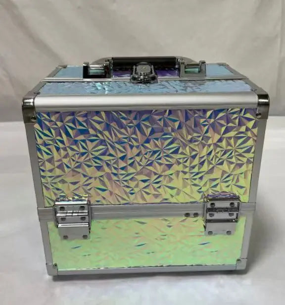 3-Tray Aluminum Makeup Case with Mirror Multi-Layer Beauty Storage for Professionals