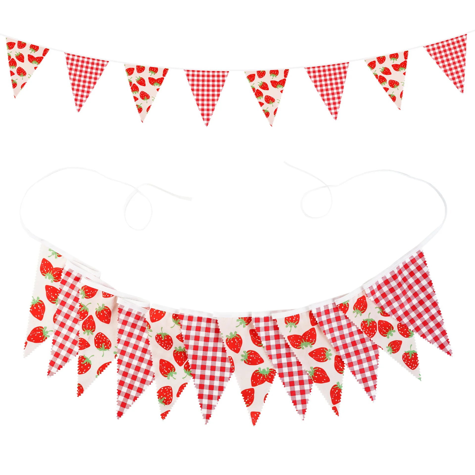 Sweet Strawberry Fabric Banner Wall Decor for Girl Birthday Baby Shower
