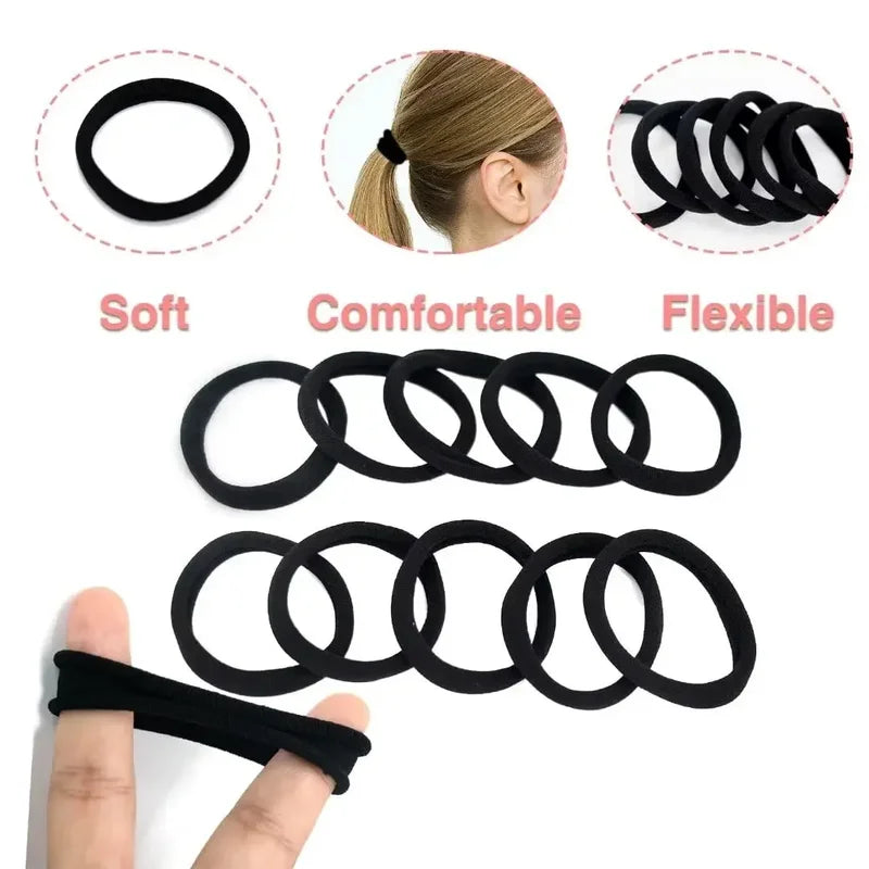 High Elasticity Ponytail Holders - Durable Hair Ties for Women, 10 Pack