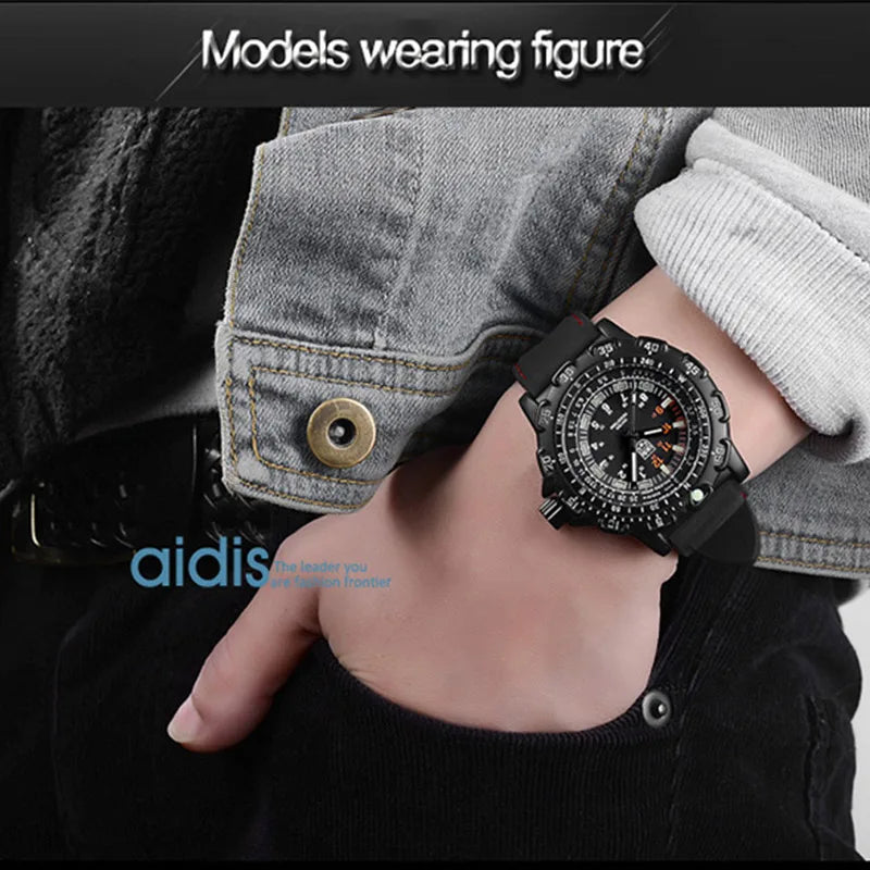 Military Style Wristwatch for Men Outdoor Waterproof Quartz Watch - Special Forces Luminous