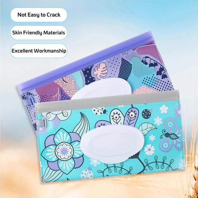 Portable Baby Wipe Dispenser Box Refillable Waterproof Travel Wipes Container