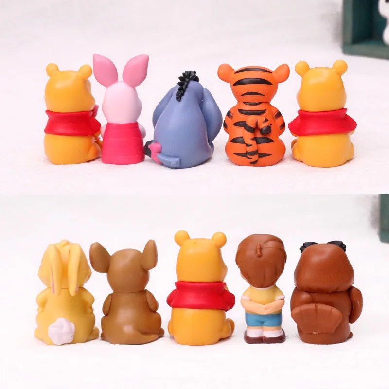 10pcs Cartoon Winnie The Pooh Action Figures Set Toys for Kids - Plush Doll Gift
