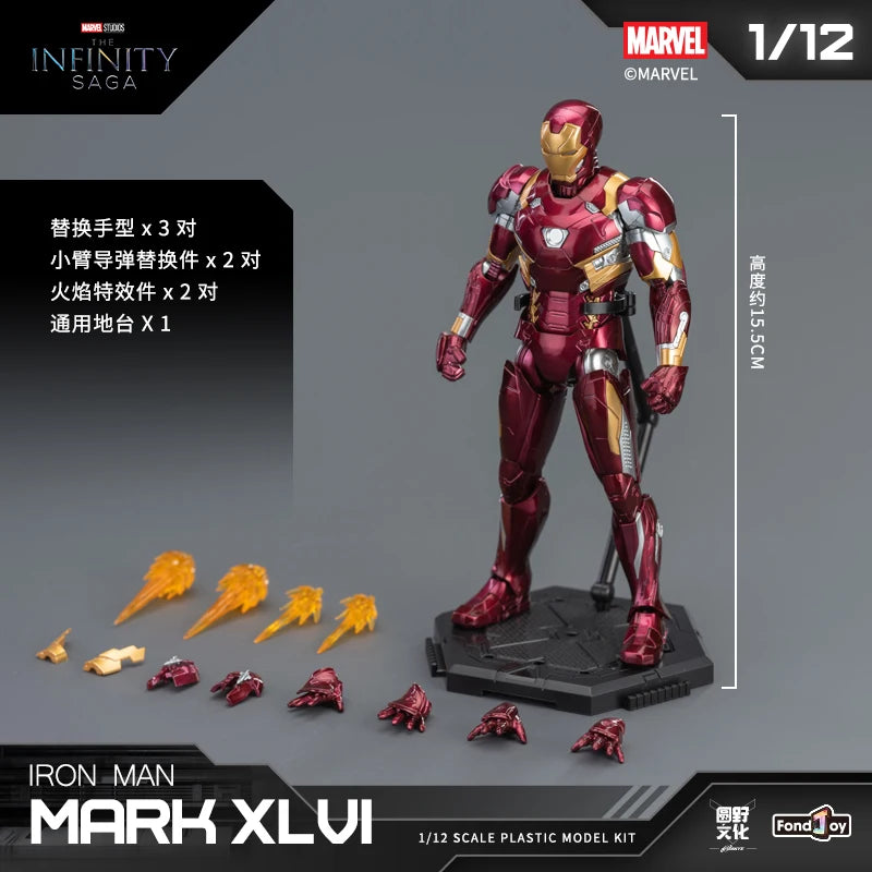 1/12 Scale Action Figure Building Block Toy - Iron Man Tony Stark Legend Collection