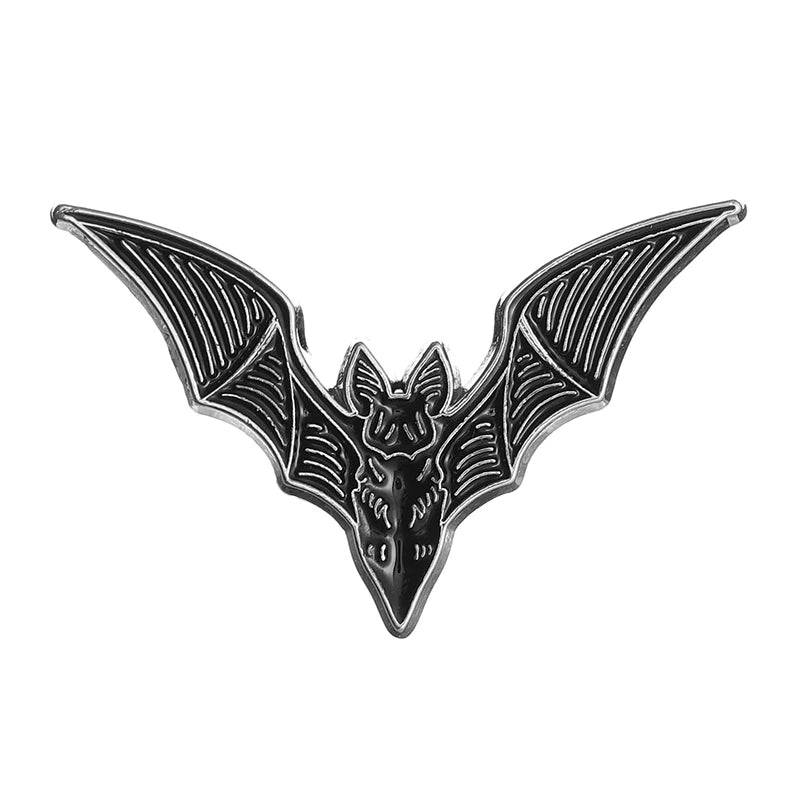 Dark Punk Style Enamel Bat Brooch Gothic Jewelry Halloween Gift