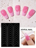 French Manicure Nail Art Stickers V-Shaped Strip Guides Self-Adhesive Tips