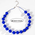 Colorful Bead Choker Necklace for Women Punk Resin Jewelry Gift Wholesale