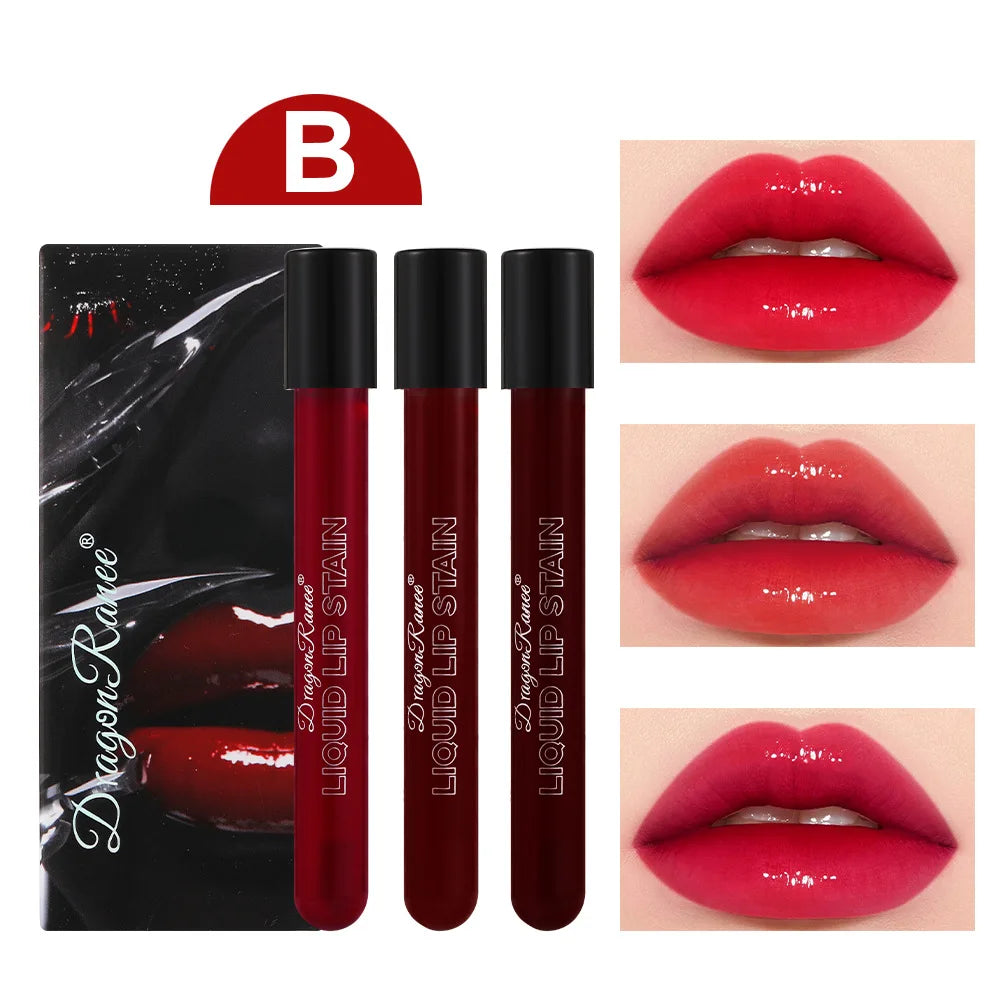 3-Piece Jelly Mirror Plasma Lip Gloss Set - Long Lasting Water-Based Moisturizing Lip Tints