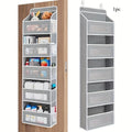 Hanging Storage Organizer with 5 Large Pockets, Door Mount, Anti-Tilt Design
