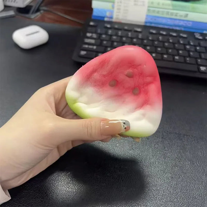 Watermelon Squishy Toy Stress Relief Fidget Toy for Anxiety and Desk Decor