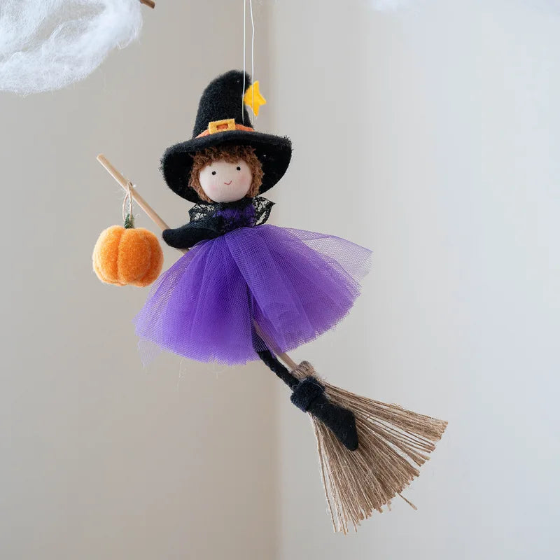 Halloween Doll Girl Angel Pumpkin Pendant Decoration Scene Costume