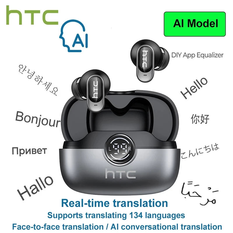 Wireless Bluetooth Earphones with Real-Time Translation and Noise Reduction