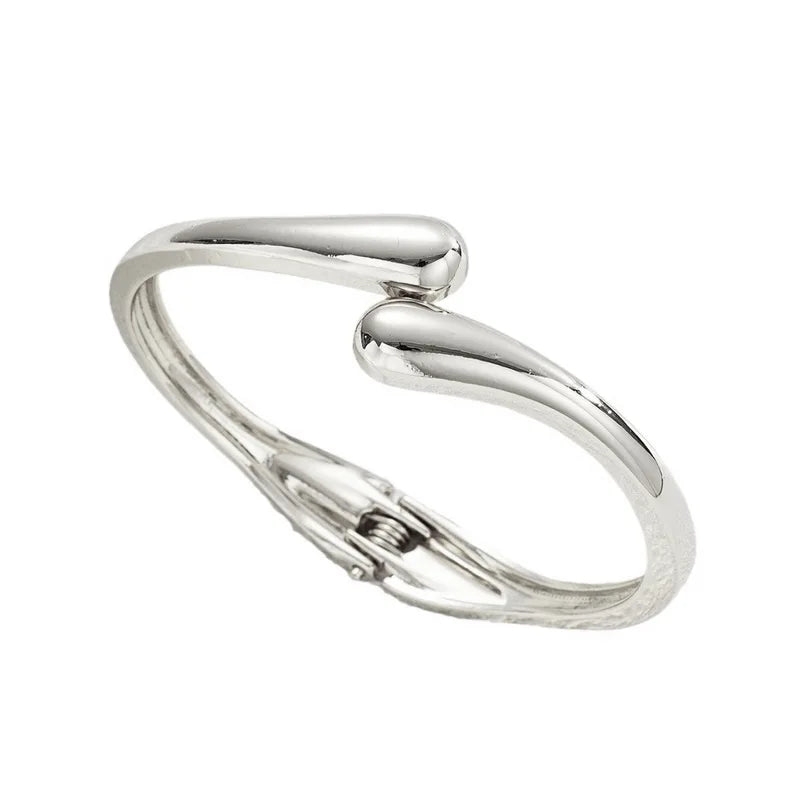 Adjustable Water Drop Metal Bangle for Women - Daily Wear Jewelry