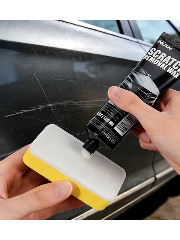 Car Scratch Remover Wax Kit - Deep Scratch Repair & Surface Polish - 120ml with Sponge & Cloth