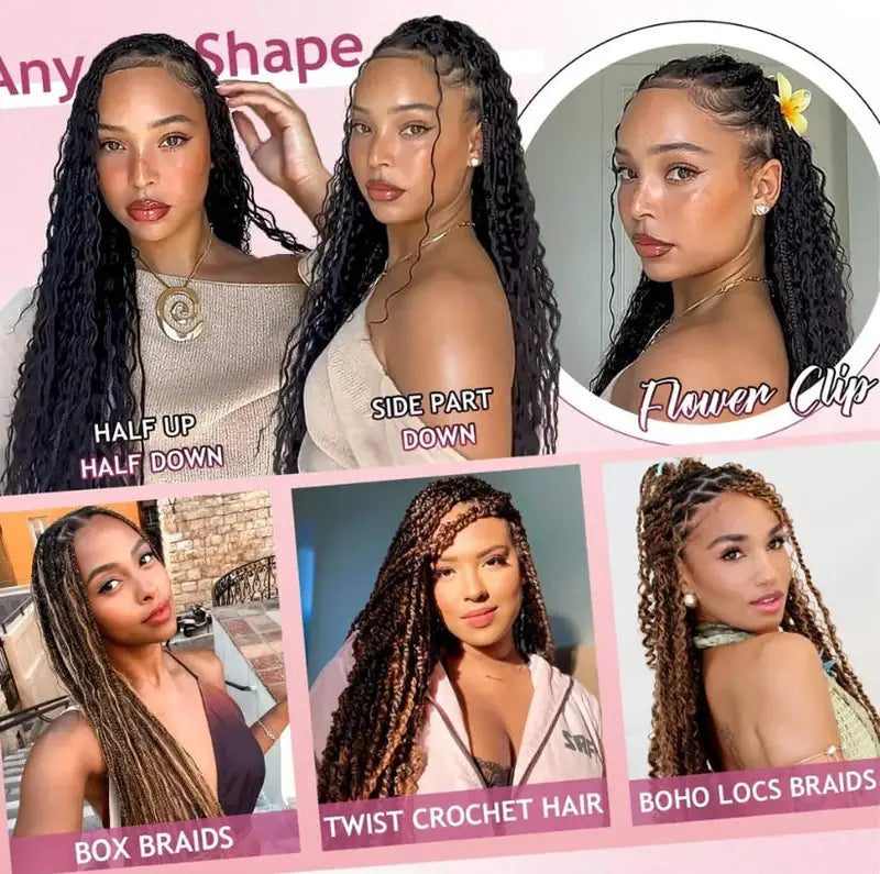 Deep Water Wave Braiding Hair Bulk No Weft 110g Thick Curly Extensions