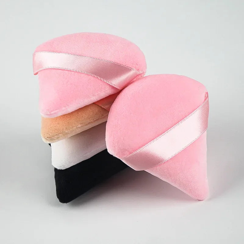 Triangle Velvet Powder Puff Makeup Sponge - Washable Face Contour Tool