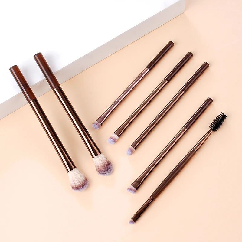 13-Piece Makeup Brush Set with Double-Ended Brushes, Soft Bristles & Aluminum Handles
