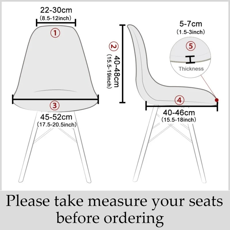 Elastic Dining Chair Cover Slipcover Furniture Protector - Removable & Stretchy