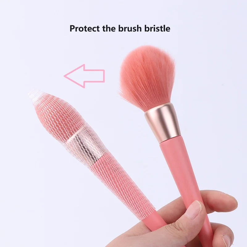 Makeup Brush Protective Mesh Cover Set - Anti-Frill Net for Brush Safety