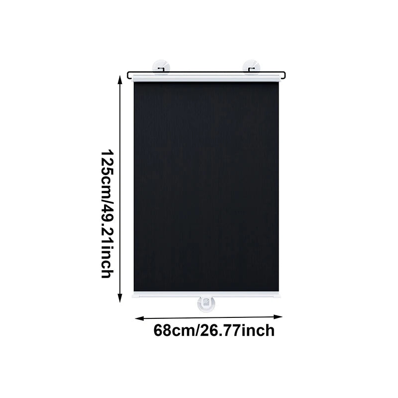 Blackout Roller Blinds with Suction Cups for Bathroom & Window Privacy - Multiple Colors