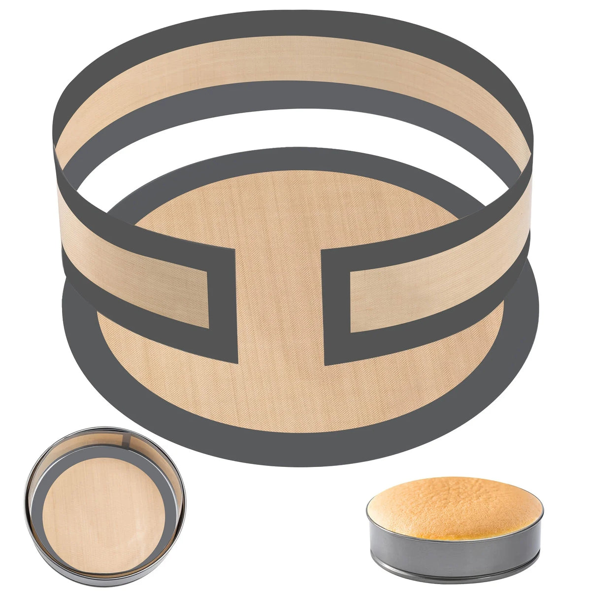 Silicone Baking Pad for Springform Cake Pans - Non-Stick, Easy to Clean