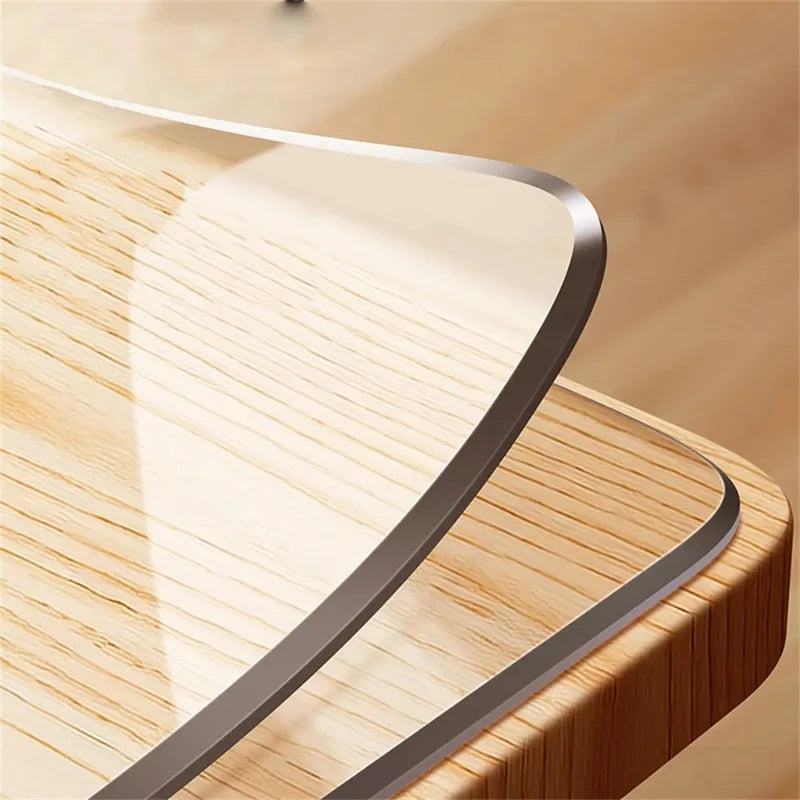0.5mm Clear PVC Table Protector Waterproof Anti-Scratch for Kitchen & Dining