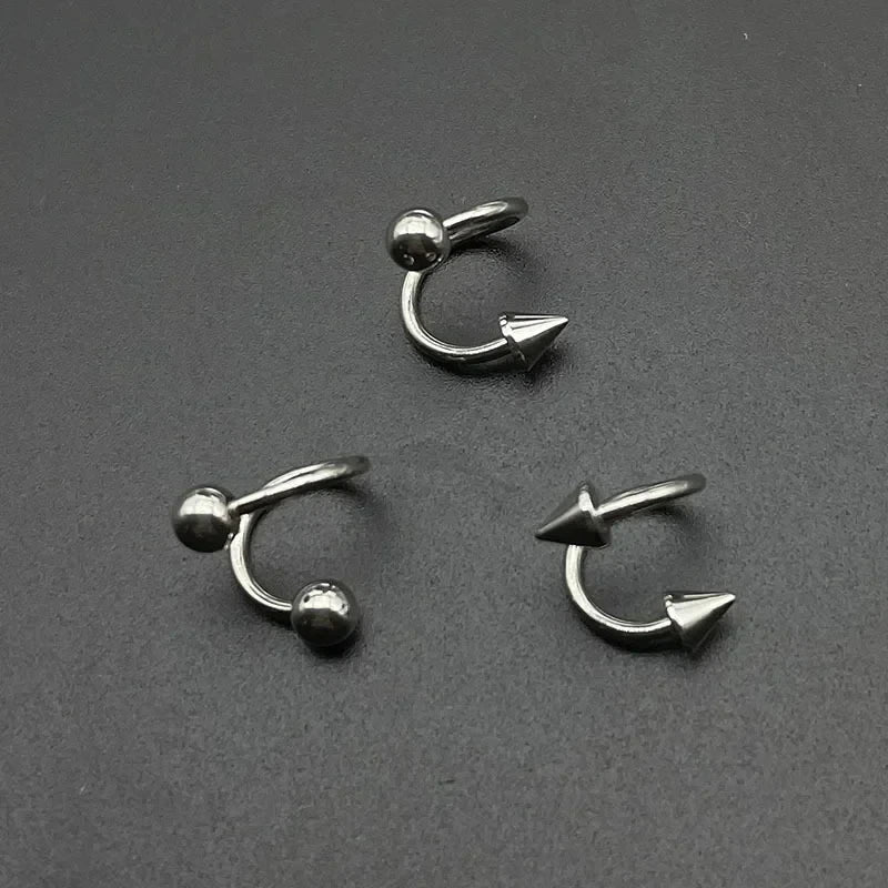 S Shape Lip & Cartilage Piercing Ring 16G Stainless Steel Body Jewelry