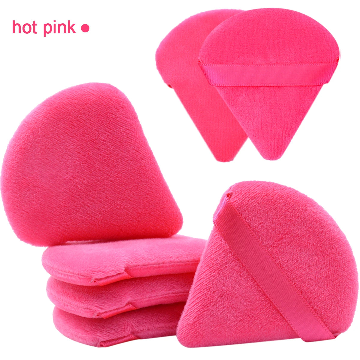 7Pcs Triangular Makeup Powder Sponges for Contouring & Eye Makeup - Soft Velvet Blenders