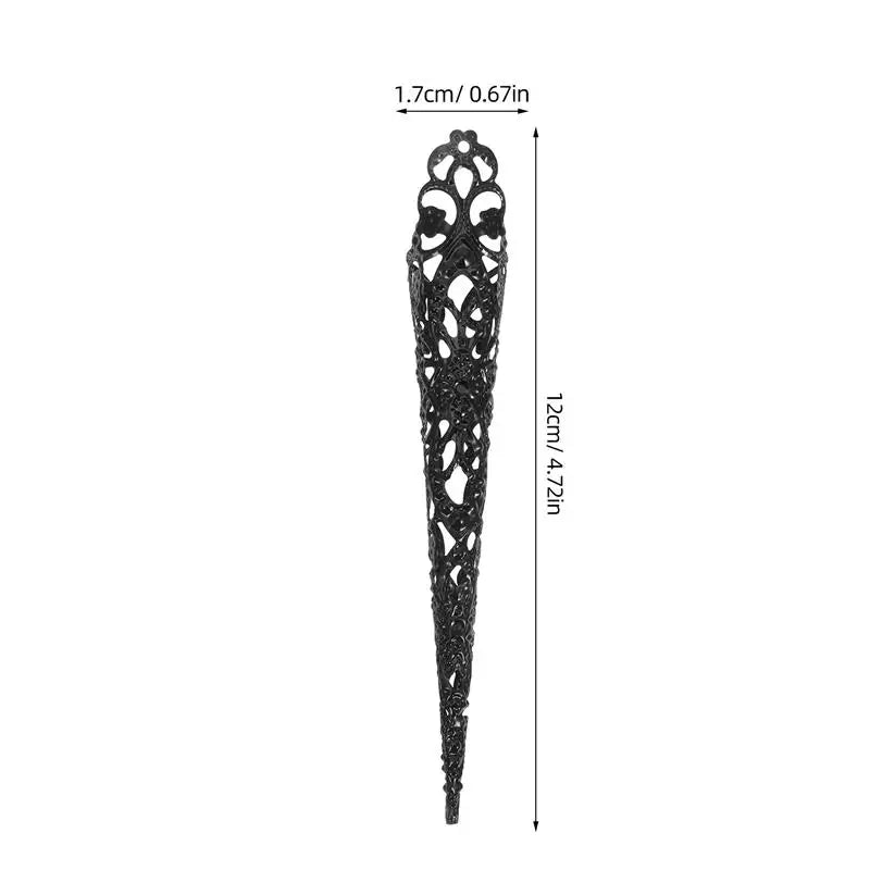 Halloween Claw Nail Tips with Jewelry Faux Fingertips for Cosplay and Costume Parties