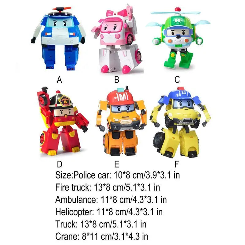 Transforming Robot Action Figure Kids Toy - Multiple Colors & Styles
