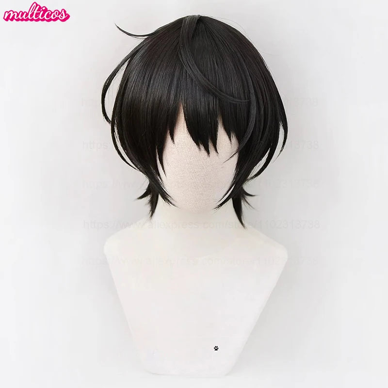 Anime Cosplay Wig 30cm 45cm Synthetic Heat-Resistant Hair Halloween Costume