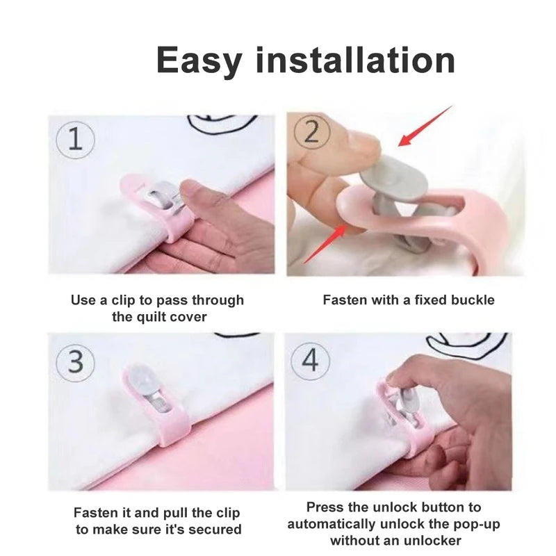 6/12PCS Bed Sheet Clips Quilt Fasteners Non-Slip Blanket Holders