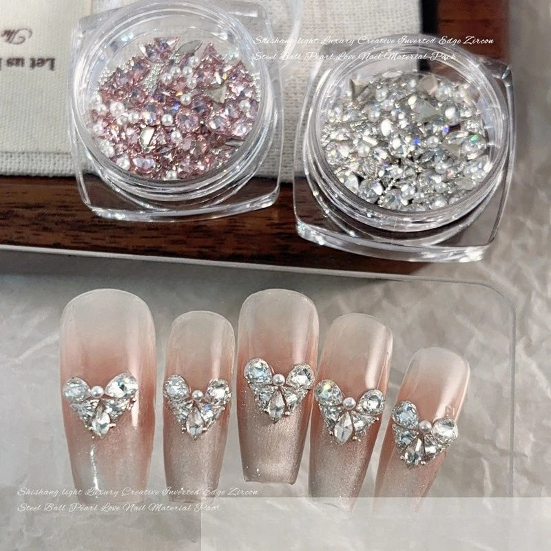 Mixed Shape 3D Mini Zircon Nail Rhinestones for Manicure & Nail Art Decorations