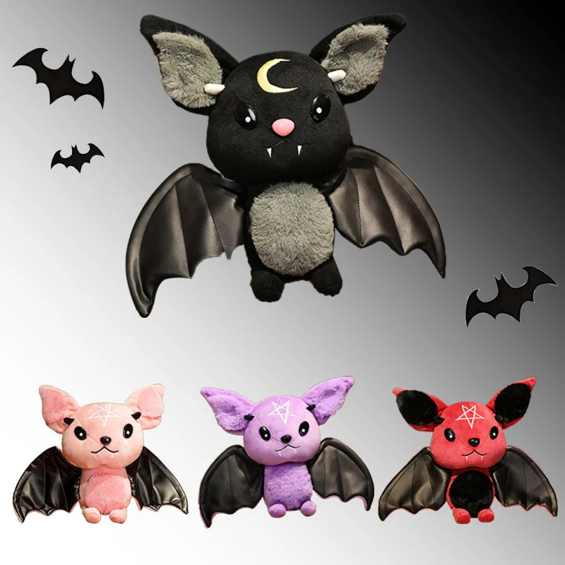 Demon Bat Halloween Plush Toy for Kids - Soft Cartoon Animal Gift