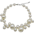 Imitation Pearl Necklace for Women Big Beads Choker Bridal Party Jewelry
