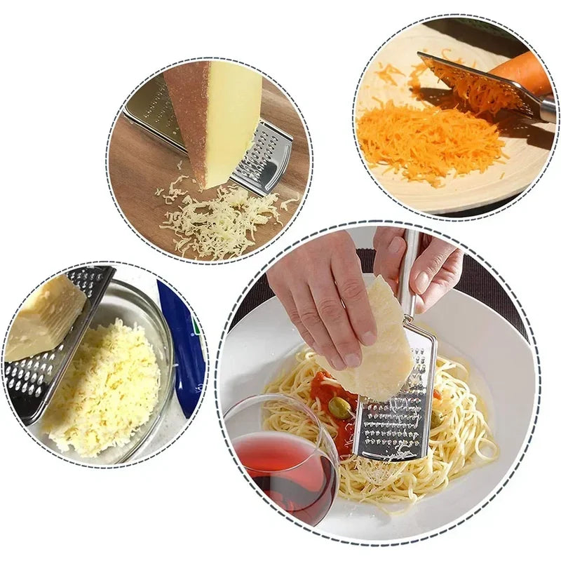 Multi-Purpose Stainless Steel Handheld Cheese Grater for Vegetables Fruits & More