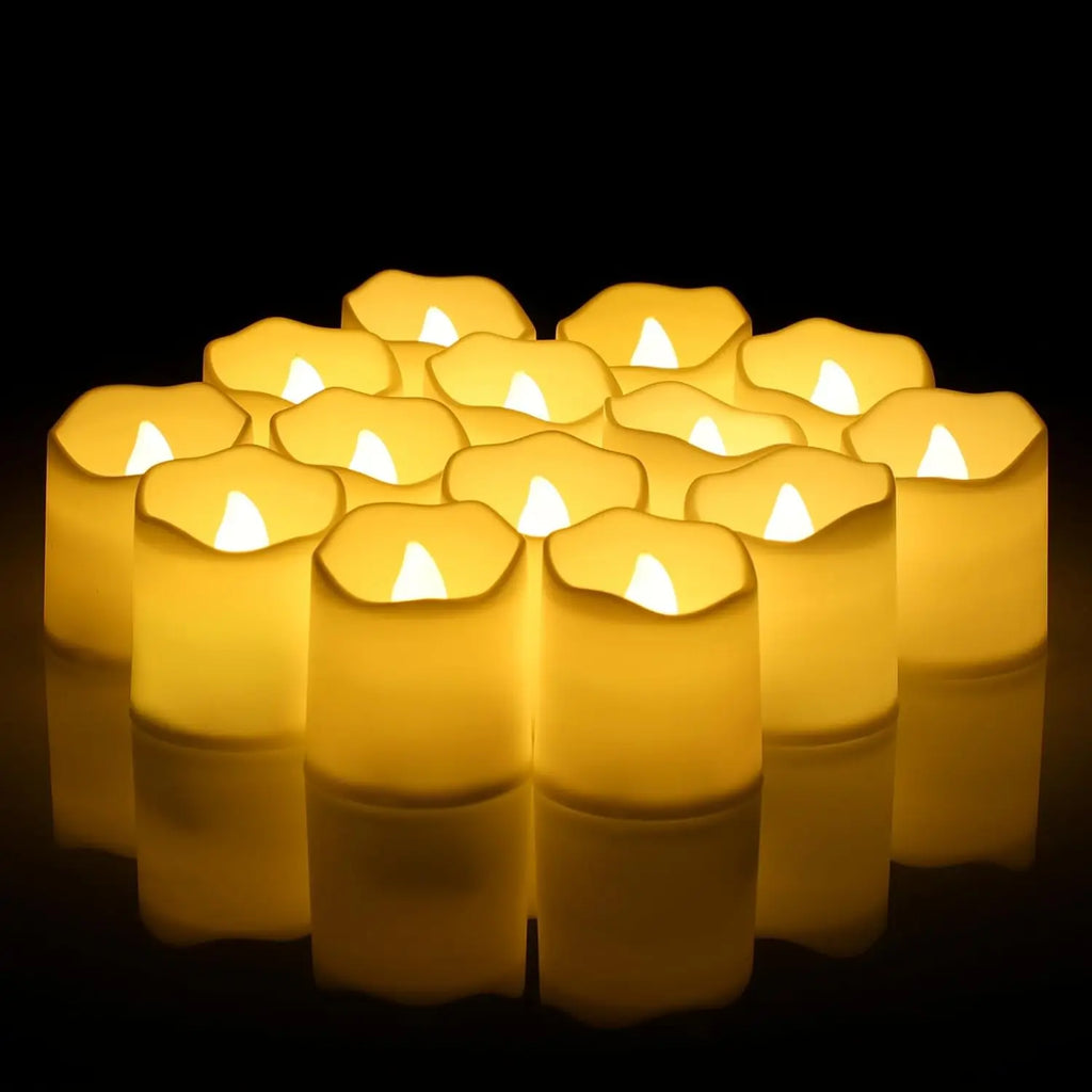 24Pcs Flameless LED Candle Lights for Weddings Christmas Halloween - Warm White
