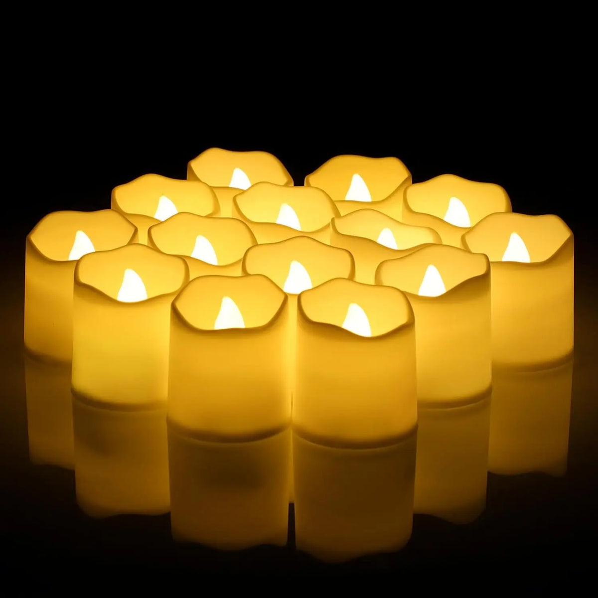 24Pcs Flameless LED Candle Lights for Weddings Christmas Halloween - Warm White