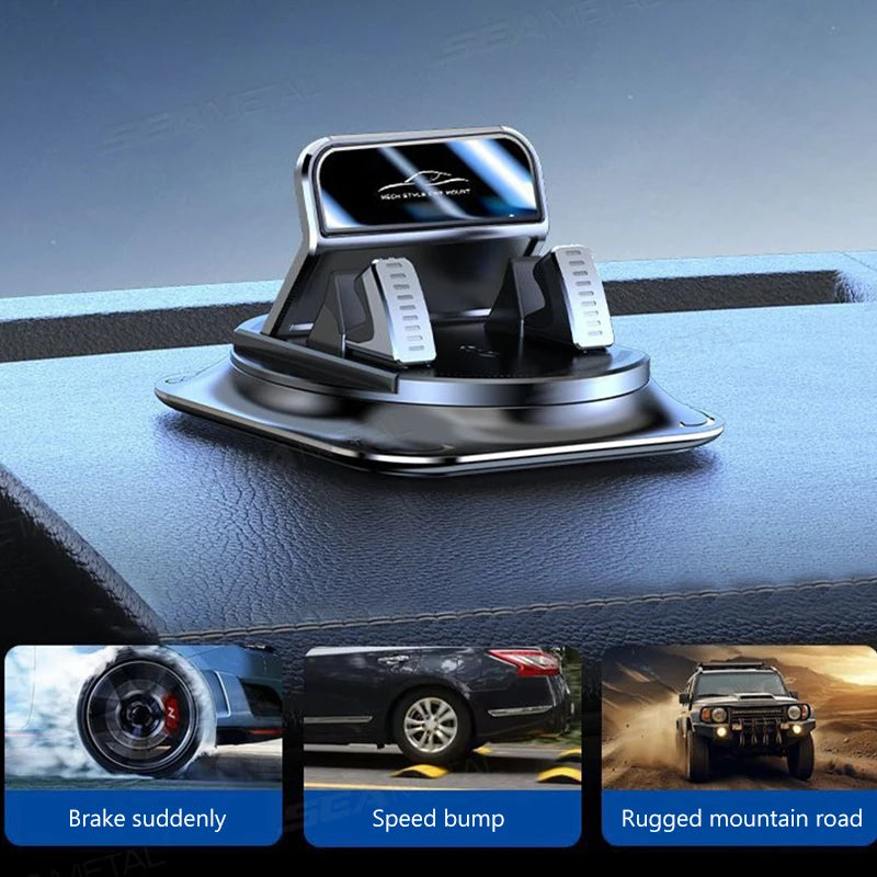 Universal Car Phone Holder GPS Stand Dashboard Mount Anti-Slip Black