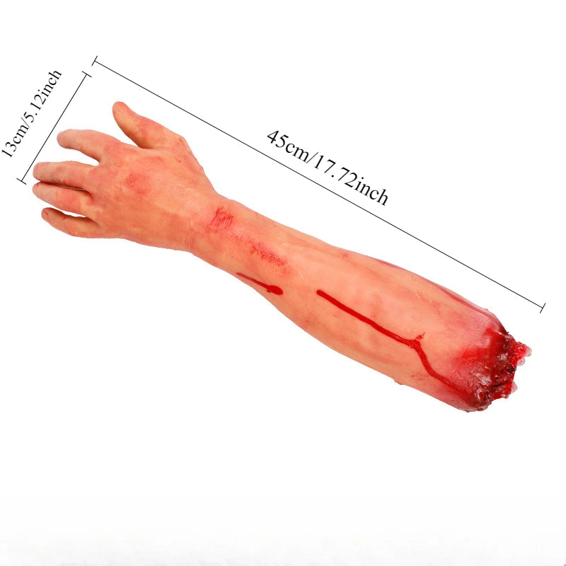 Halloween Bloody Severed Human Arm Prop for Haunted House Yard Decor
