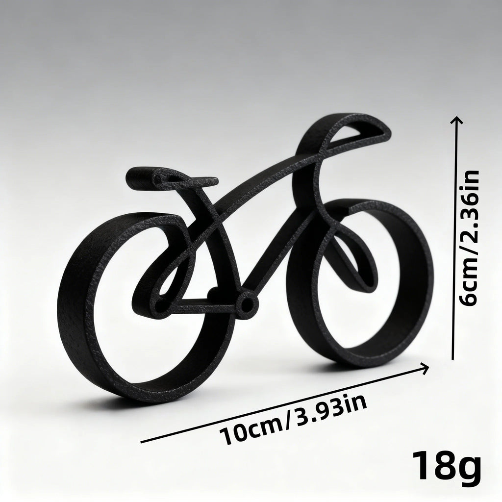 Minimalist 3D Printed Bicycle Sculpture for Desk Decor and Gift