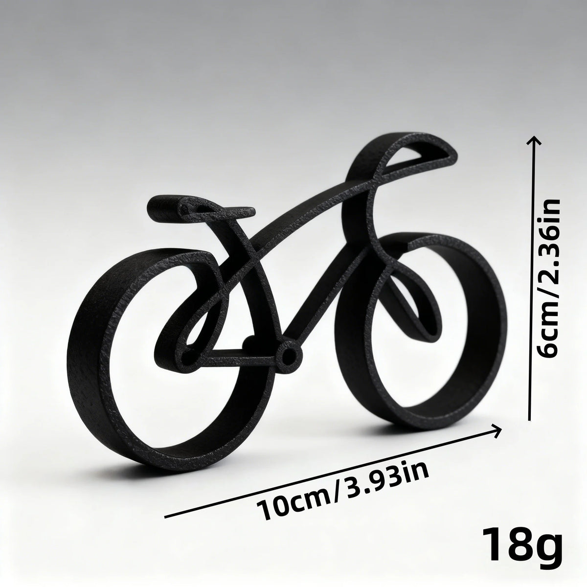 Minimalist 3D Printed Bicycle Sculpture for Desk Decor and Gift
