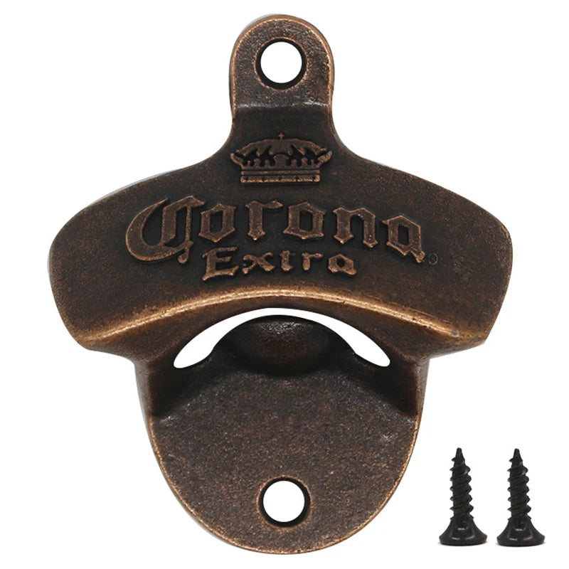 Wall Mounted Bottle Opener with Decorative Alloy Finish Wall Decor for Bar & Cafe