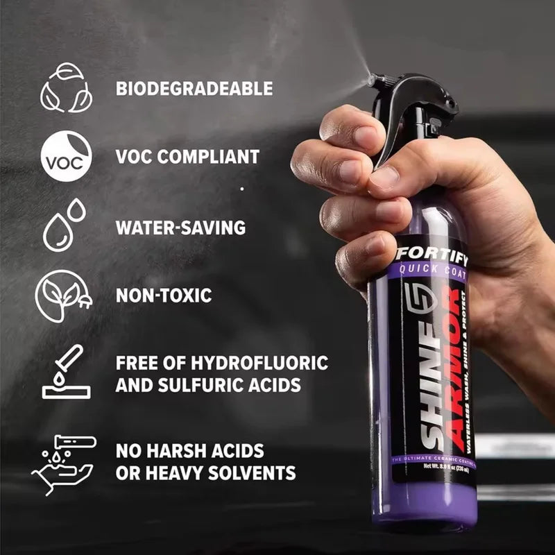 Ceramic Coating Car Wax Spray Waterless Wash & Hydrophobic Top Coat