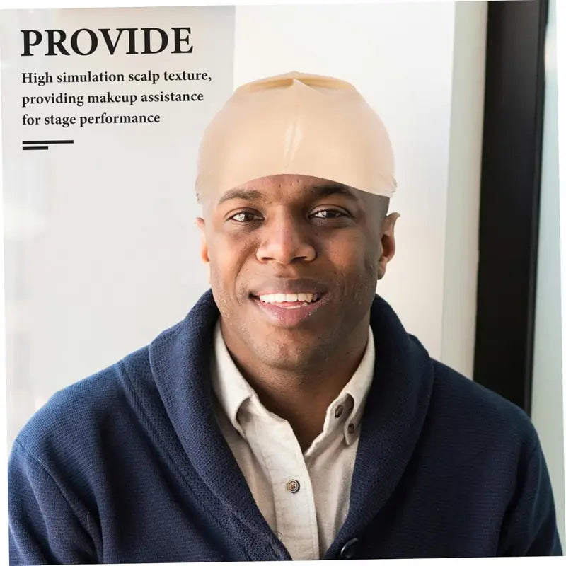 Lightweight Latex Bald Cap for Cosplay Halloween Makeup & Theatre - Breathable & Durable